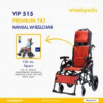 VIP 515 Aluminium Tilt Headrest Premium Manual Wheelchair