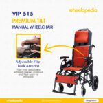 VIP 515 Aluminium Tilt Headrest Premium Manual Wheelchair