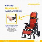 VIP 515 Aluminium Tilt Headrest Premium Manual Wheelchair