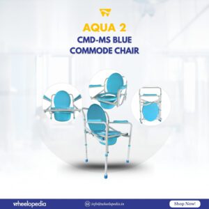 Auqa 2 Steel Foldable Injection Moulded Commode Chair