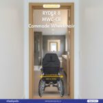 Ryder 8 Steel Hydraulic Recline Foldable Commode Wheelchair