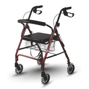 RT 60 Aluminium Height Adjusted Storage Space Four Wheel Rollator