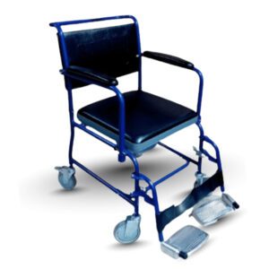 Rainbow 13 Steel Four Wheel PVC Upholstery Commode Chair