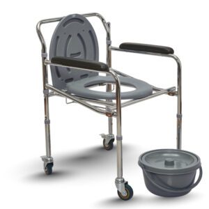 Rainbow 5 AL Height Adjustable Aluminium Foldable Commode Chair