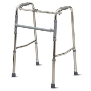 WK 50 AL-Silver Aluminium Height‑Adjustable Walker for Elder Use