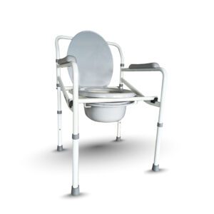 Aqua 2 White Ash Toilet Chair with Removable Bucket for Elderly