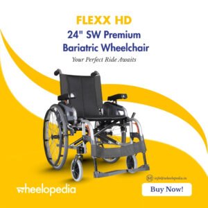 Flexx HD 24"SW Aluminium Detachable Bariatric Manual Wheelchair