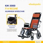 KM 5000 F14 Aluminium Recline With Headrest Manual Wheelchair
