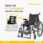 Flexx HD 24"SW Aluminium Detachable Bariatric Manual Wheelchair