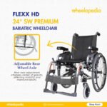 Flexx HD 24"SW Aluminium Detachable Bariatric Manual Wheelchair