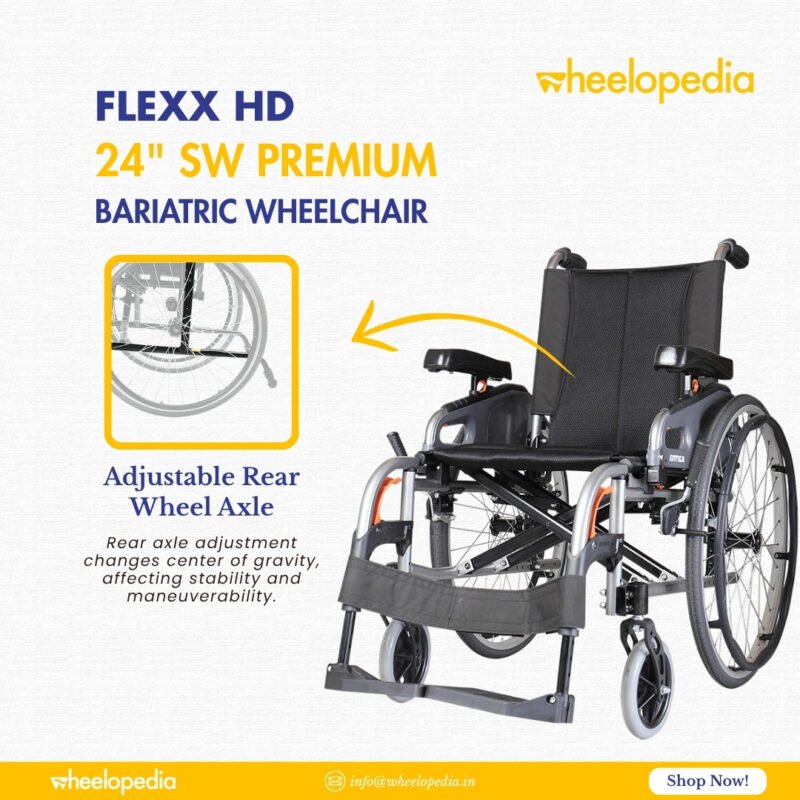 Flexx HD 24"SW Aluminium Detachable Bariatric Manual Wheelchair