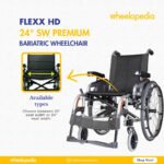 Flexx HD 24"SW Aluminium Detachable Bariatric Manual Wheelchair