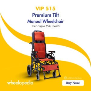 VIP 515 Aluminium Tilt Headrest Premium Manual Wheelchair