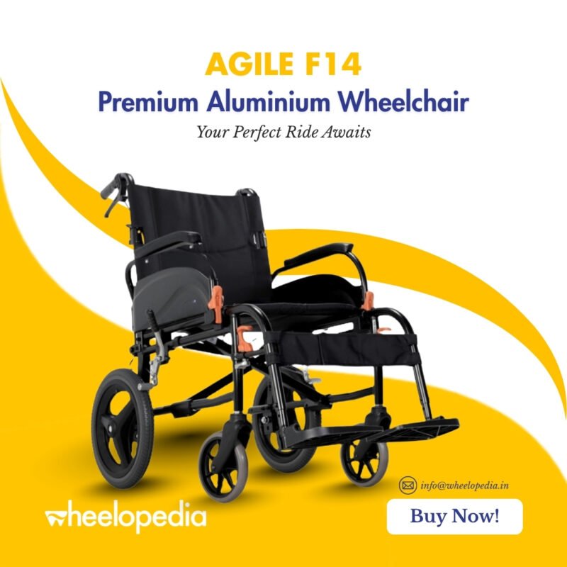 Agile F14 Aluminium Detachable Backrest Fold Light Wheelchair
