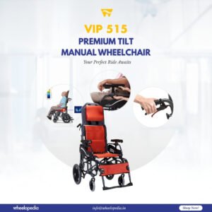 VIP 515 Aluminium Tilt Headrest Premium Manual Wheelchair