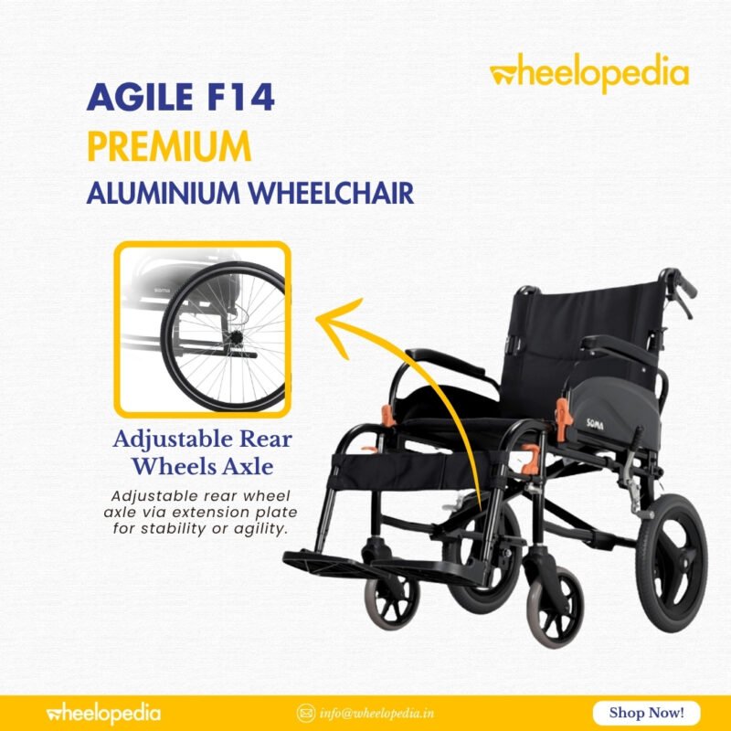 Agile F14 Aluminium Detachable Backrest Fold Light Wheelchair