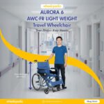 Aurora 6 Light Weight Aluminium Foldable Travel Wheelchair