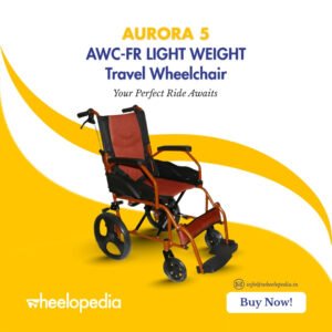 Aurora 5 Light Weight Aluminium Foldable Travel Wheelchair
