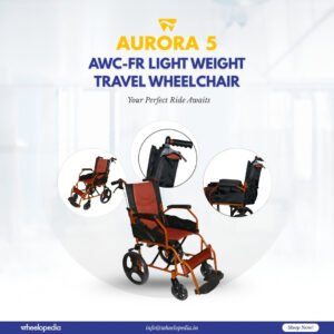 Aurora 5 Light Weight Aluminium Foldable Travel Wheelchair
