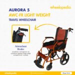 Aurora 5 Light Weight Aluminium Foldable Travel Wheelchair