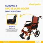 Aurora 5 Light Weight Aluminium Foldable Travel Wheelchair