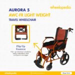 Aurora 5 Light Weight Aluminium Foldable Travel Wheelchair