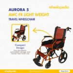 Aurora 5 Light Weight Aluminium Foldable Travel Wheelchair