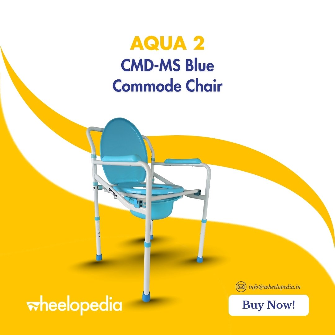 Sturdy Injection‑Molded Commode Chair for Elderly & Patients Auqa 2