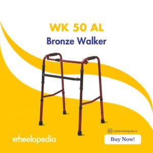 WK 50 AL Bronze Aluminium Height‑Adjustable Walker for Elder Use