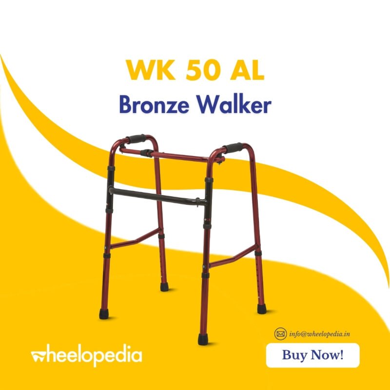 WK 50 AL Bronze Aluminium Height‑Adjustable Walker for Elder Use