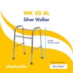 WK 50 AL-Silver Aluminium Height‑Adjustable Walker for Elder Use