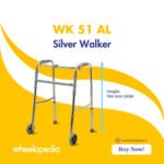 WK 51 AL-Silver Aluminium Height Adjustable Walker with Wheel