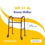 WK 51 AL-Bronze Aluminium Height Adjustable Walker with Wheel