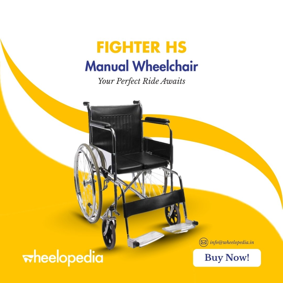 Fighter C HS Steel Chrome Plated Solid Seat Manual Wheelchair