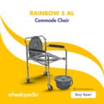 Rainbow 5 AL Height Adjustable Aluminium Foldable Commode Chair