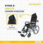 Ryder 8 Steel Hydraulic Recline Foldable Commode Wheelchair Ryder 8 Steel Hydraulic Recline Foldable Commode Wheelchair
