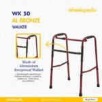 WK 50 AL Bronze Aluminium Height‑Adjustable Walker for Elder Use