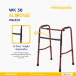 WK 50 AL Bronze Aluminium Height‑Adjustable Walker for Elder Use