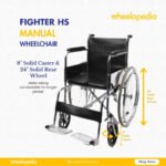Fighter C HS Steel Chrome Plated Solid Seat Manual Wheelchair