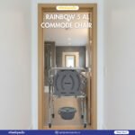 Rainbow 5 AL Height Adjustable Aluminium Foldable Commode Chair