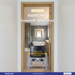 Rainbow 7 Steel Chrome Round Bucket Foldable Commode Wheelchair Rainbow 7 Steel Chrome Round Bucket Foldable Commode Wheelchair