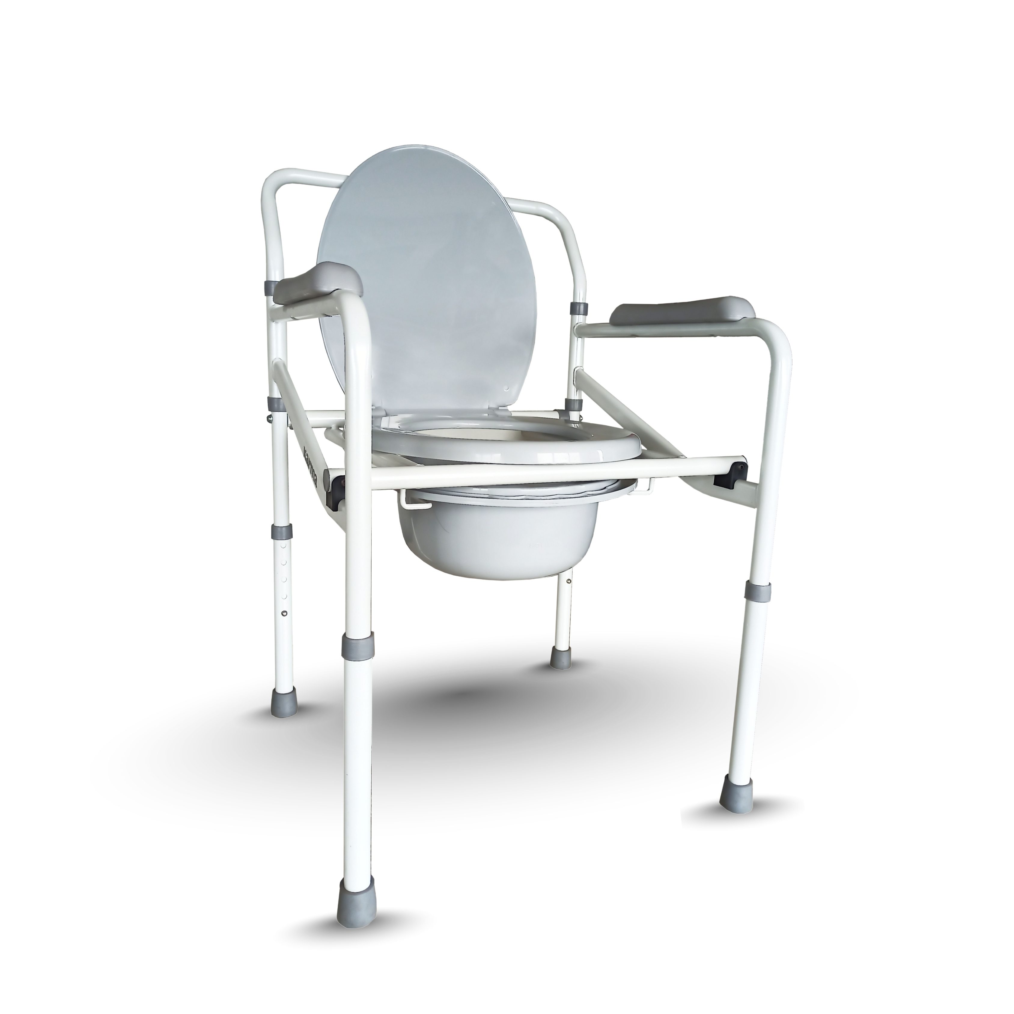 Aqua 2 White Ash Toilet Chair with Removable Bucket for Elderly